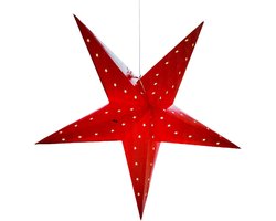 Kerstster met verlichting - Rood