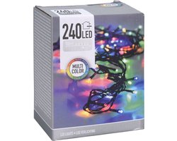 Kerstverlichting 240 led- 18m - Multicolor - Binnen-Buiten -Groen Snoer-IP44
