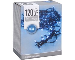 Kerstverlichting - 2x stuks - 120 leds - blauw - 900 cm - Kerstversiering / lichtsnoeren