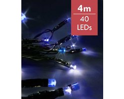 Kerstverlichting Blauw -4m -40 LED lampjes -Ook geschikt voor buiten -lichtkleur: Blauw -met stekker -Kerstdecoratie