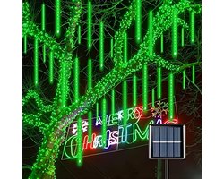 Kerstverlichting Druppels Op Zonne-energie - Groen - LED - Voor Buiten