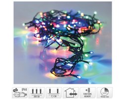 Kerstverlichting lichtsnoer - 40 gekleurde - LEDs - 300 cm - multcolor