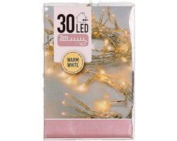 Kerstverlichting - op batterij - warm wit - 30 lampjes