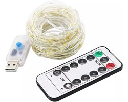 Kerstverlichting - Waterdichte Fairy Lights - Lampjes Slinger - LED Lichtslinger - 10M met 200 LED in Multi Kleur - USB Aansluiting - String Light Kerstverlichting - Sfeerverlichting - Indoor Led - Romantisch Licht - RGB