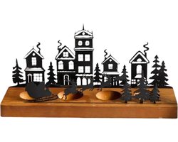Kerstversiering - Kerstcadeaus - Kandelaar - Smeedijzeren kandelaars - Kerst kandelaars - Tafeldecoraties - Geschikt voor thuistafeldecoratie - Geschikt voor Kerstmis - Halloween - Valentijnsdag - Vakantiedecoraties voor binnensfeer