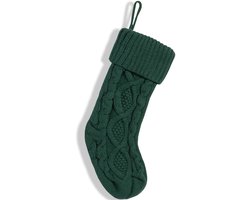 Kerstversiering Kerstsokken Kerstboomhanger sokken gebreid diamant wol - groen