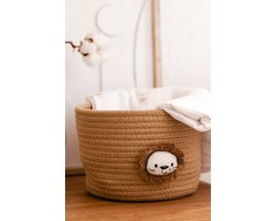 Kersvers jute commodemandje leeuw small - jungle - opbergmandje - baby mand - commode organizer - Jungle baby kamer- bruin - kraamcadeau - baby kraamcadeau - babykamer - 1 commodemandje
