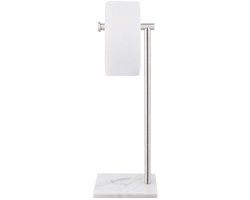 KES WC Toiletrolhouder Vrijstaande toiletrolhouder RVS SUS304 Toiletrolhouder Toiletrolhouder Staande marmeren voet Toiletrolhouder Geborsteld, BPH285S1-2