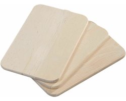 Kesper Brood en Ontbijtplankjes set - 3x stuks - berkenhout - 23 x 15 x 1 cm - naturel kleur - extra hoge kwaliteit
