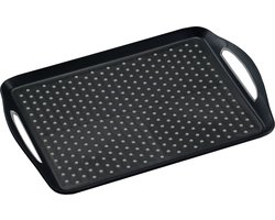 Kesper Dienblad met anti-slip noppen - 32 x 45 cm - Horeca dienblad - Zwart - Kunststof