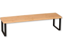 Kesper Keuken aanrecht etagere - 1 niveau - hout/metaal - opzet rekje/organizer - 55 x 15 x 13 cm - verhoger