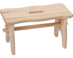 Kesper krukje/voetenbankje - hout - L38 x B19 x H21 cm - draagvermogen 150 kilo - opstapje