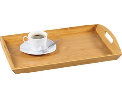 Kesper serveeer dienblad - bamboe hout - opstaande rand - 48 x 31 cm - glazen/hapjes