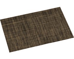 Kesper tafel placemats/onderleggers - 4x - messing bruin - 29 x 43 cm - Diner/ontbijt - kunststof - geweven