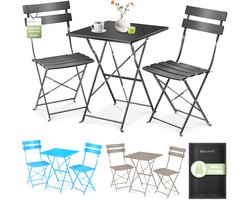 KESSER® 3-delige Bistroset met Klaptisch en 2 Stoelen voor Buiten