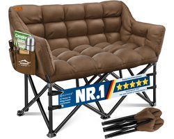 KESSER® Campingstoel Opvouwbaar geschikt voor 2 Personen Vouwstoel - Visstoel 300 kg Draagvermogen