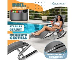 KESSER® ligstoel, relaxstoel, schommelstoel | Ligstoel voor in de tuin | Tuinstoel | Vouwstoel