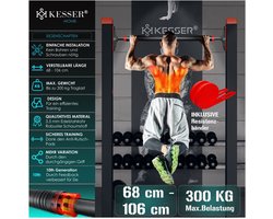 KESSER® Optrekstang voor deurkozijnen, verstelbare optrekstang voor thuisgyms, rekstok zonder schroeven/boren,