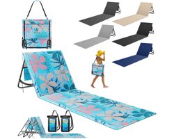 KESSER® Strandmat opvouwbaar - Verstelbare rugleuning en draagriem - Tot 130 kg - 1 stuk - Roze