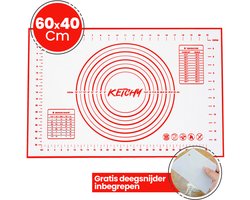Ketchy - Deegmat - Bakmat - Ovenmat - Deegmat 60x40 cm - Bakken - Cadeau - Koken - BPA vrij - Herbruikbaar - 1 stuk