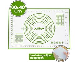 Ketchy Deegmat - Bakmat - Ovenmat - Deegmat 60x40 cm - BPA Vrij - Herbruikbaar - Groen
