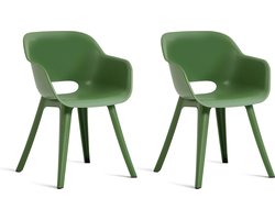 Keter Akola Tuinstoelen - 2 stuks - 56,5x55x80cm - Olijf Groen