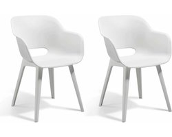 Keter Akola Tuinstoelen - 2 stuks - 56,5x55x80cm - Wit