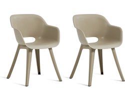 Keter Akola Tuinstoelen - 2 stuks - 56,5x55x80cm - Zand