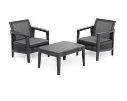 Keter Atlas Linea Balkonset - 2 personen - Grafiet