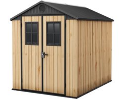 Keter Carolina 68 Tuinhuis - 190x244x221cm - Licht Bruin