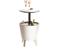**Keter Cool Bar Koelbox Tafel – 2-in-1 Bijzettafel met Drankkoeler – Verstelbaar Tafelblad – Voor Tuin Terras en Balkon**