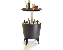 Keter Coolbar Partytafel - 49,5x49,5x57cm-84.5cm - 30 L - Antraciet