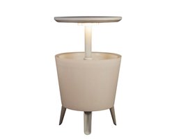 Keter Coolbar Partytafel Lichtgevend - 49,5x49,5x57cm-84.5cm - 30 L - Wit