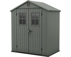 Keter Darwin 64 Tuinhuis - dubbele deuren + ramen - 190x122x221 - Groen