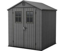 Keter Darwin 66 Tuinhuis - dubbele deuren + ramen - 190x183x221 cm - Grijs