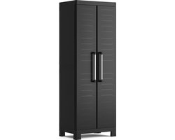 Keter Detroit Opbergkast hoog - 4 planken - 45x65x182cm - Zwart