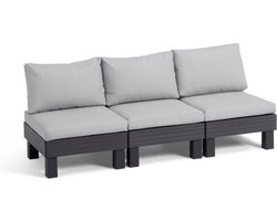 Keter Elements Loungebank - 3 personen - Antraciet