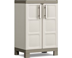Keter Excellence Opbergkast laag - 2 planken - 45x65x97cm - Beige/Taupe