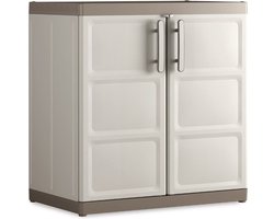 Keter Excellence XL Opbergkast laag - 2 planken - 54x89x93cm - Beige/Taupe