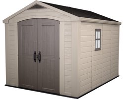 Keter Factor 8x11 Tuinhuis - 256,5x243x331,5cm – Taupe/Beige