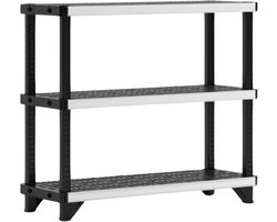 Keter Fused Stellingkast - 3 planken - 45,7×122×125cm - Zwart