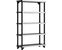Keter Fused Stellingkast - 5 planken - 45,7×122×197,2cm - Zwart