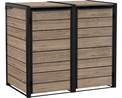 Keter Hide Away Containerberging - 2x 240L - Ashwood
