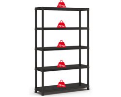 Keter Kunststof Stellingkast - Opbergrek - 120x40x187cm - zwart