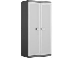 Keter Logico High Opbergkast - 65x182x45 cm - Antraciet/Grijs