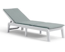Keter Mallorca Ligbed - inclusief kussen - 187.5x58x29cm - Wit