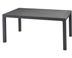 Keter Melody Tafel - Tuinstafel Eettafel - Buiten dineren - Onderhoudsvrij weerbestendig - 160.5 x 94.5 x 74.5 cm - Bruin