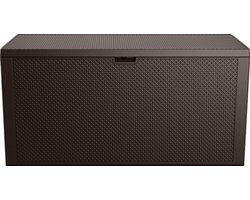 Keter - Opbergdoos voor buiten, bruin, inhoud 270 liter, 118 x 45 x 57 cm