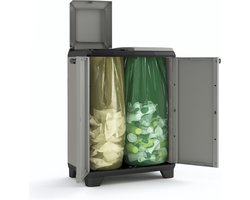 Keter Planet Recycling Lage Opbergkast - 68x39x90cm - Grijs/Zwart
