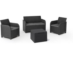 Keter Rosalie loungeset - Grafiet